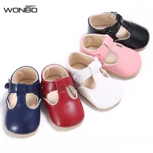 Детская обувь; милые повседневные туфли принцессы из искусственной кожи для маленьких девочек; Милые балетки Mary Jane; От 0 до 1 года