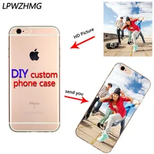 Custom DIY LOGO Design Photo Case for iPhone 5 5S 6 6S 6Plus 7 Soft Silicon TPU Back Cover Customized Printed Mobile Phone Cases