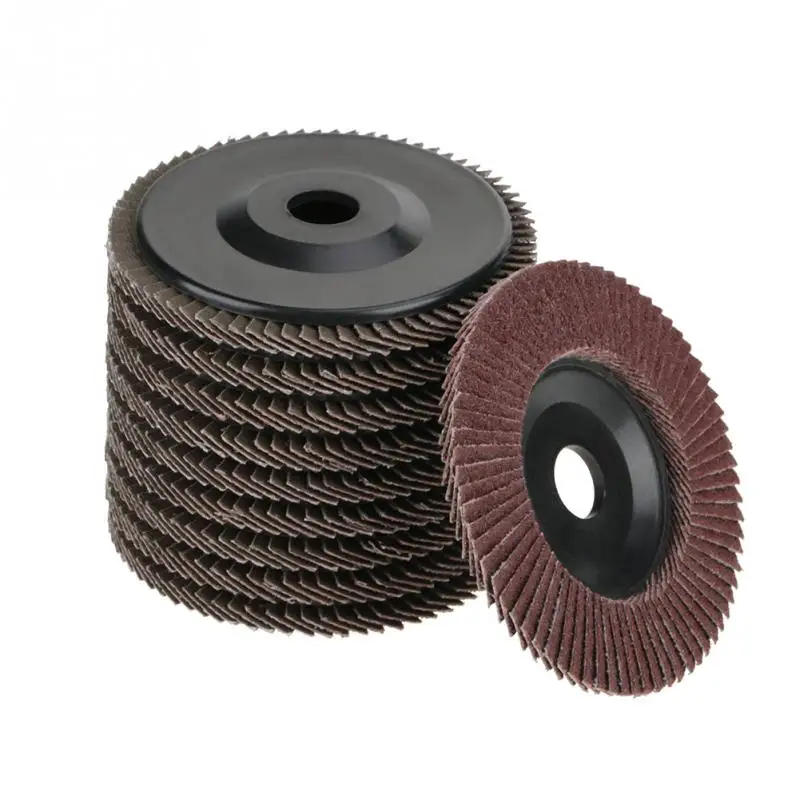

10Pcs Grit 60 Grinding Sanding Wheel Flap Disc Polishing Wheel 100*6*16 mm High Quality