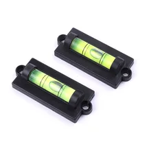 1 Pcs Spirit Bubble Level Green Acrylic ABS Plastics With Hole Hanging Or Magnet Mini Level