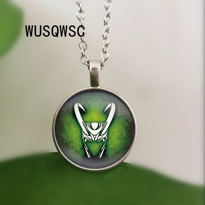 WUSQWSC Loki god of mischief Подвеска стеклянная подвеска Очаровательное ожерелье винтажное