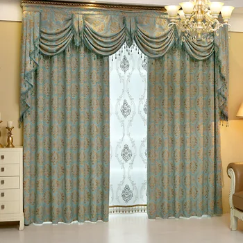 

Custom Made Luxury Europe Decoration Jacquard Curtains For living Room Bedroom Tulle Window Treatment Drapes Home Decor