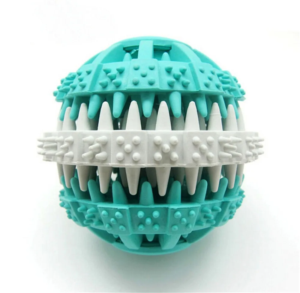 Корм для домашних собак мяч утечки нетоксичный резиновый диспенсер еды щенок укуса устойчивая резинка для жевания мяч для собак для зубов-моляров игрушка для собак, очищающая зубы