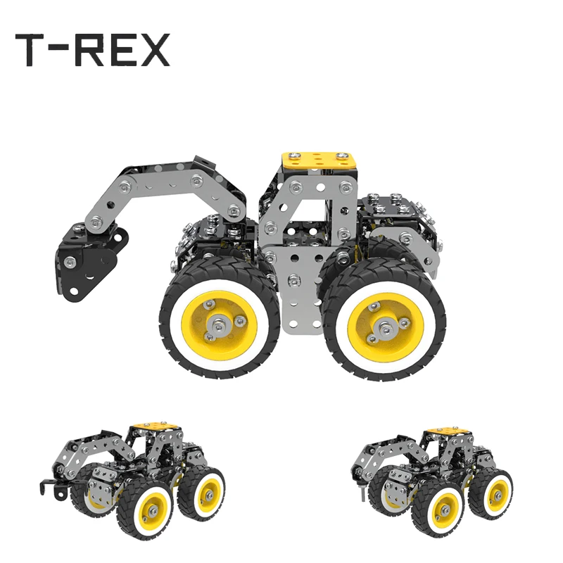 

2018 3 IN 1 DIY Engineering Building Blocks Stainless Steel Metal Car Bricks Vehicle Model 3D Educational Toy Children Gifts