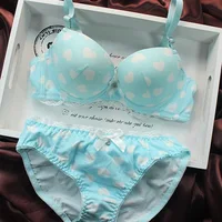 100% cotton thin thick heart charcoal push up underwear bra set wholesale price free shipping