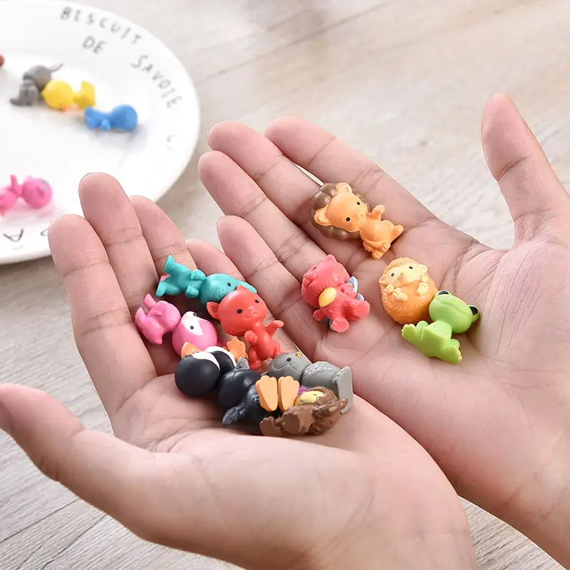 

28pcs/lot Mini Wild Animal Cat Dog Monkey Rabbit Twisted Egg Toy Aciton Model Figure Cartoon Doll Capsule Toys Birthday Gift