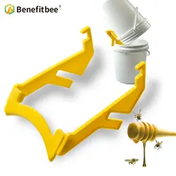 Benefitbee 1 шт. Медовое ведро кронштейн Новый пластиковый материал пчеловодство инструмент медовый бак пластиковый медовый навесной зажим для