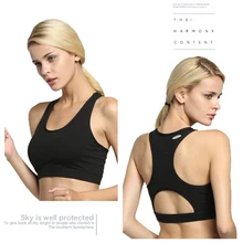 Для женщин спортивный бюстгальтер Фитнес укороченный топ противоударный Gym Запуск укороченные бюстгальтеры задний карман бесшовный спортивный топ бюстгальтер для занятий йогой с вкладышами