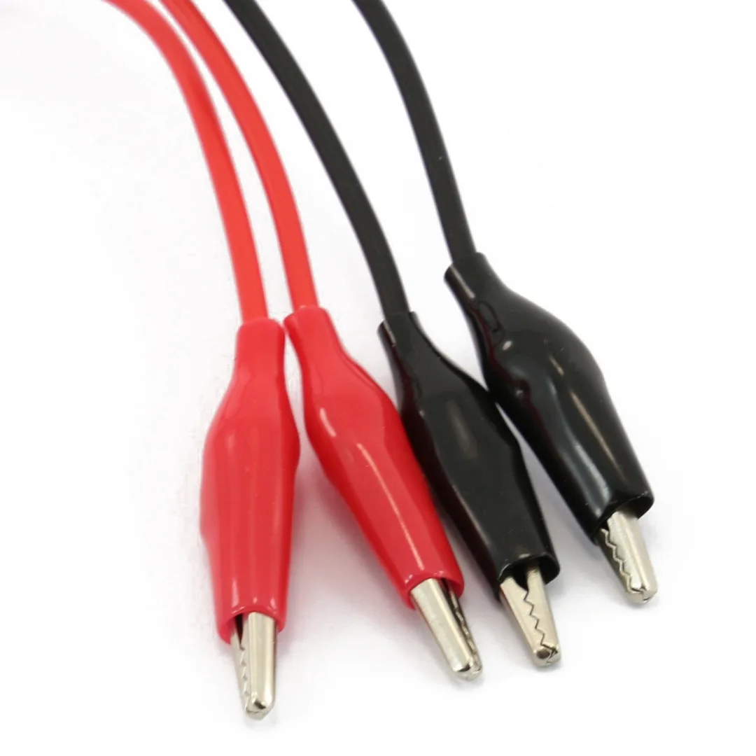 

2pcs 50cm 24V Alligator Clips Electrical DIY Test Leads Alligator Double-ended Crocodile Clip Test Jumper Wire