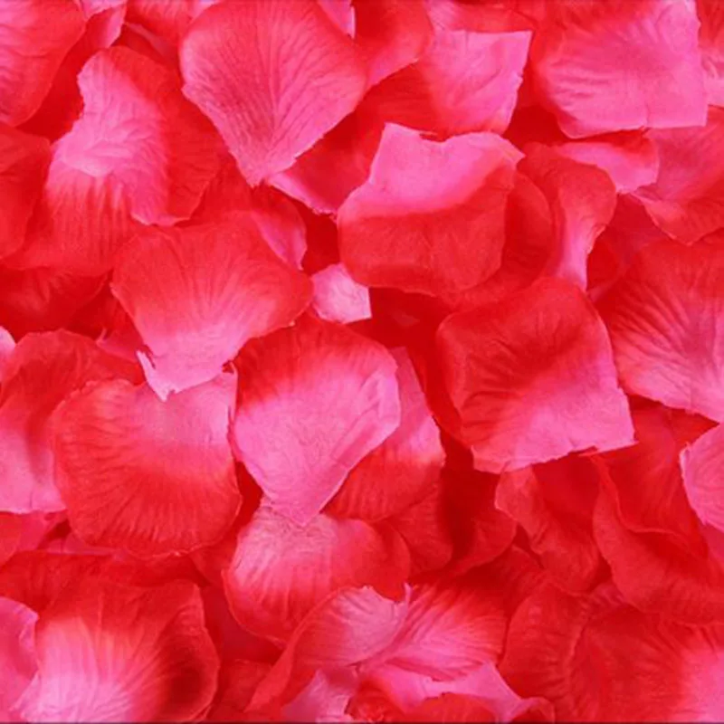 500 шт./лот шелковые искусственные лепестки роз розы Шелковые лепестки для метания дорожки Романтические свадебные украшения, аксессуары - Цвет: 12
