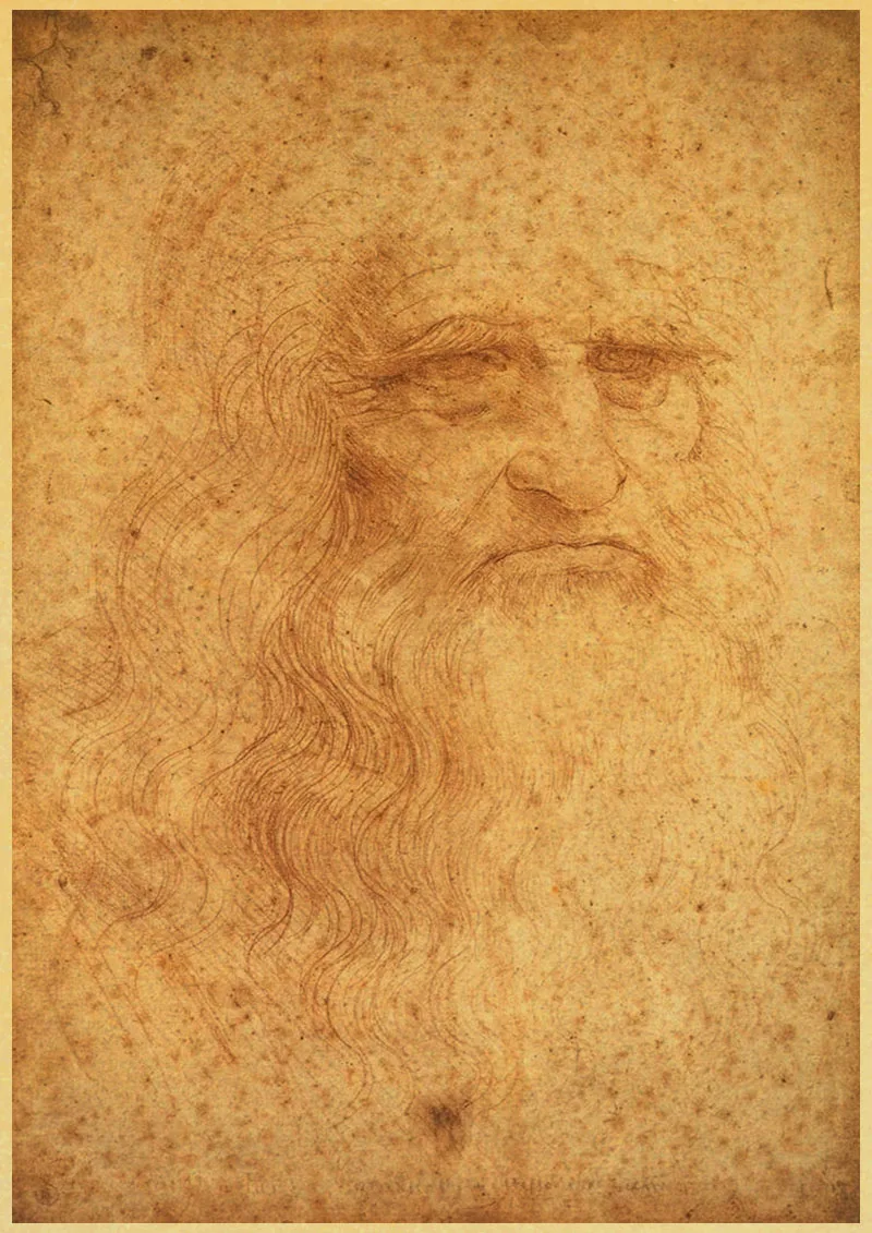 Leonardo рукопись да Винчи Витрувианский человек ностальгические плакаты ретро декоративная напечатанная картина ядро крафт Бумага наклейки на стену