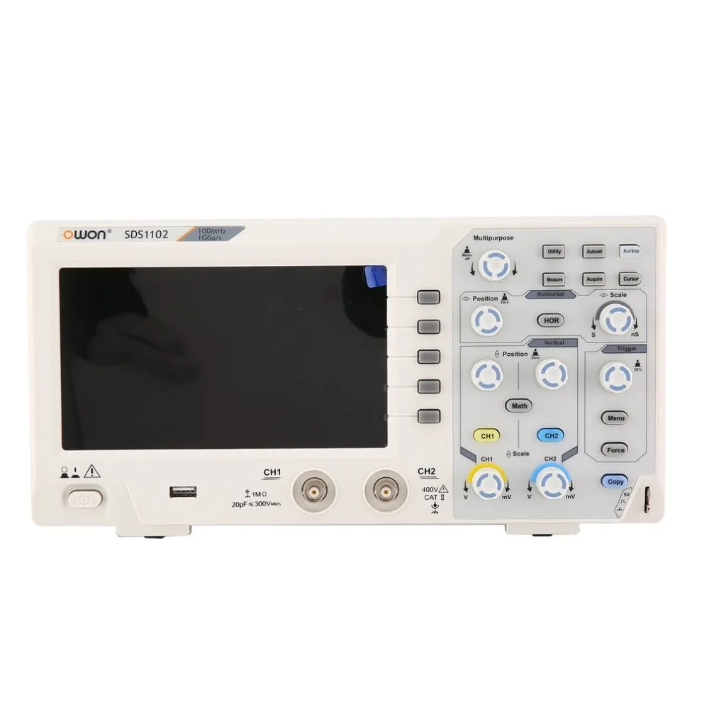 

OWON SDS1102 Double channel LCD Super-economical Type Digital Storage Oscilloscope Scopemeter Scope Meter 100MHz 1GSa/s