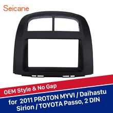 Seicane 2 Din som Do Carro remontagem Quadro Painel de Bordo para PROTON MYVI/Daihastu Sirion/TOYOTA Passo no Traço instalação Guarnição