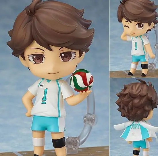 

hot Haikyuu Action Figure Oikawa Tooru 563# 10CM Haikyuu Nendoroid Oikawa Tooru Model Toy Doll Volleyball Figure
