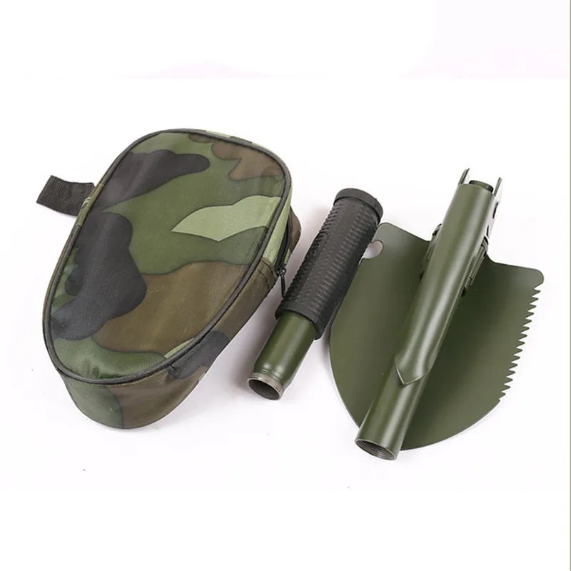 

Outdoor Multifunctional Military Folding Survival Shovel Army green Stainless steel Spade Emergency Camping Tool