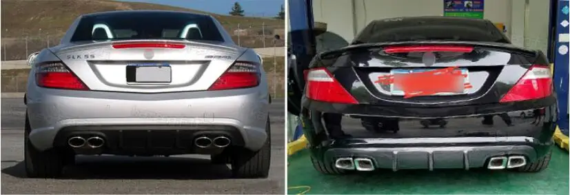 Спойлер заднего бампера из углеродного волокна для Mercedes-Benz R172 SLK200 SLK280 SKL300 SLK350 2012