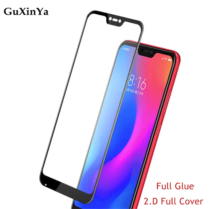 Защита экрана для Xiaomi Mi 8 Lite полностью клеящееся закаленное стекло телефона