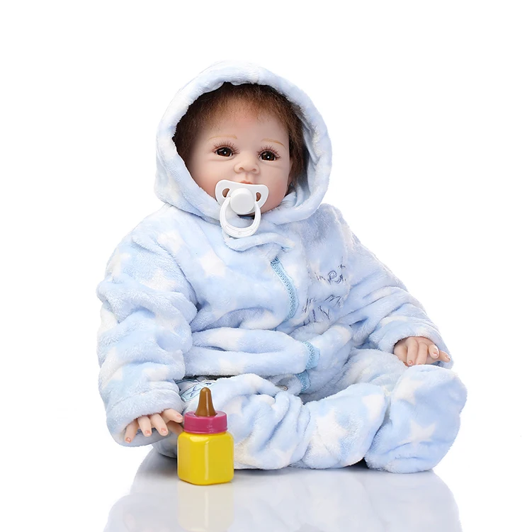 

22inch fashion toys very cute Realistic Soft Vinyl Silicone Reborn Lifelike Babies Dolls for Childs Free shipping