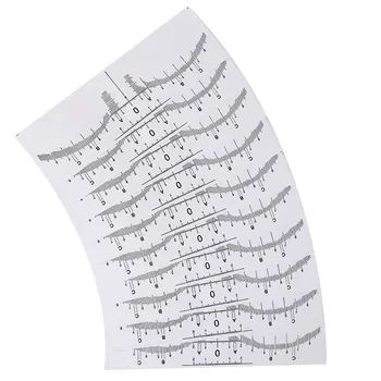 

50pcs One-time Microblading Makeup Brow Measure Eyebrow Guide Ruler Permanent Tools Plastic Stencils #0306 BB