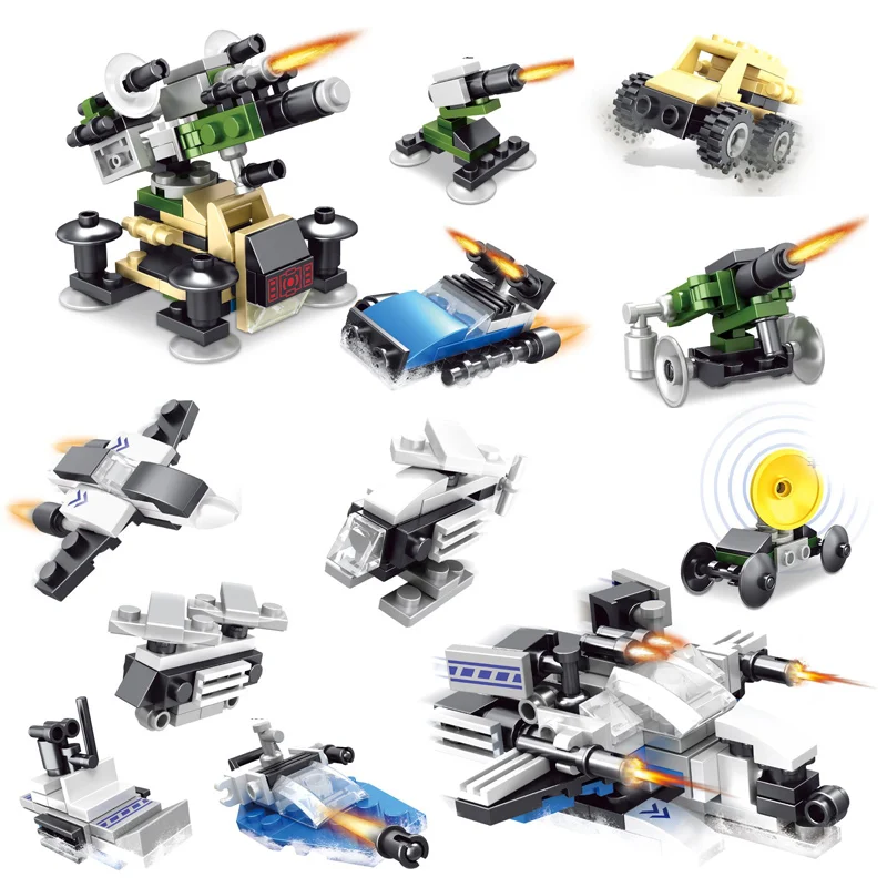 

Combat speedboat reconnaissance vehicle chariot buggy education worker building block model my world DIY children's gift toy