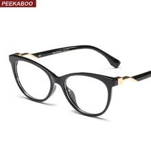Peekaboo Женская оправа для очков в стиле кошачьи глаза Женская мода оптические очки черная оправа женские прозрачные линзы