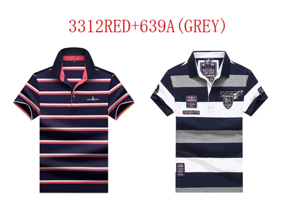 Новое поступление, рубашка поло, брендовая, в полоску, умная, повседневная, Tace& Shark Polo, мужская, высокое качество, летняя, дышащая, camisa Polo - Цвет: 3312RED-639A(GREY)