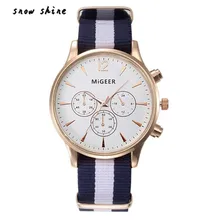 snowshine #10 Luxury Fashion Canvas Mens Analog Watch Wrist Watches free shipping