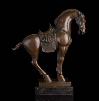 

Copper decoration Fine Buddha Brass China Art Nouveau Brass Statue of War Horse Horse statues animal sculptures Statue Bronze