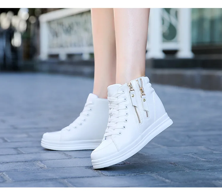 SWYIYV White Shoes Woman High Top Spring Autumn 2018 Female Fashion ...