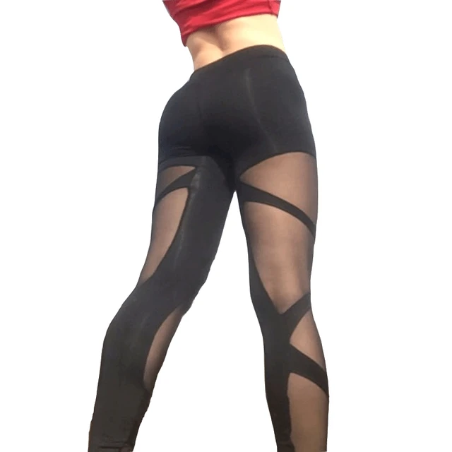 Calofe 2019 Spring New Women Yoga Leggings Sexy Mesh