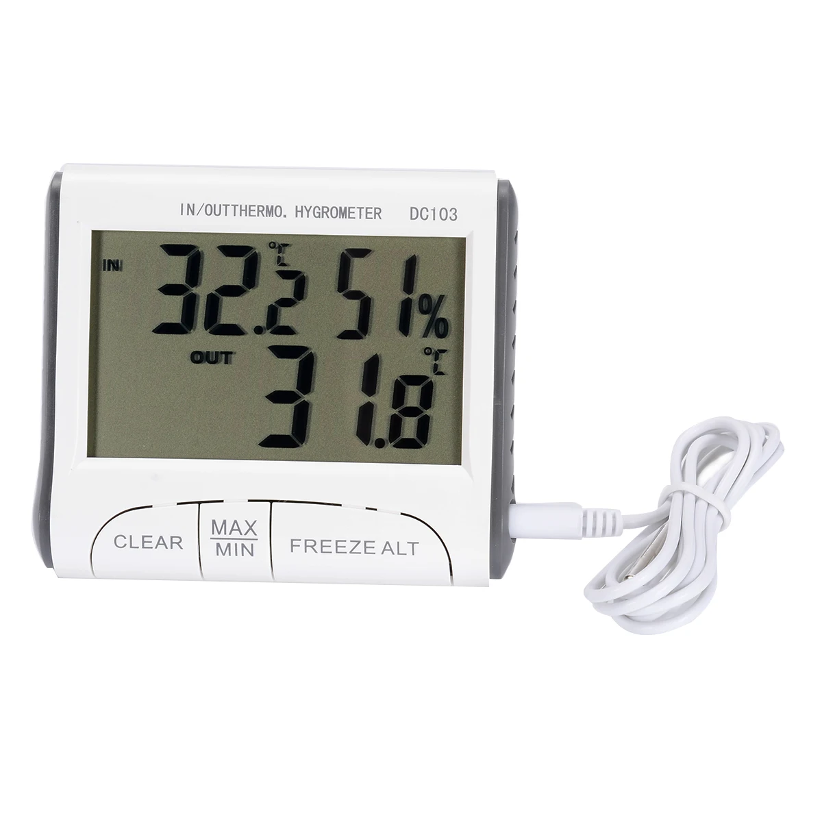 New LCD Digital Thermometer Hygrometer Temperature Indoor Convenient Temperature Sensor Humidity Meter Gauge Instruments Cable