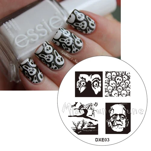 新しいハロウィンスタンピングプレート恐ろしい怖がっ顔表現デザインネイルアートスタンプテンプレート画像転送ツール Tool Clip Art Art Orientalart Supplies Free Delivery Aliexpress