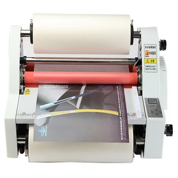 

2020 New Hot roll laminator machine with 4 rubber rollers 350mm , sending 2pcs laminating film rolls free