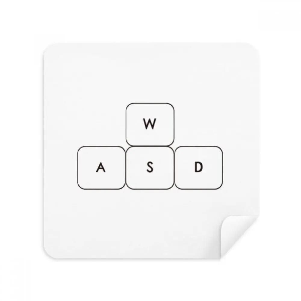 

Keyboard Symbol ASWD Glasses Cleaning Cloth Phone Screen Cleaner Suede Fabric 2pcs