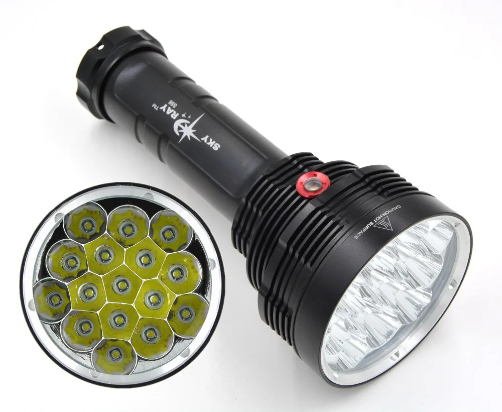 

10PCS/Lot DHL Free Shipping Skyray S88 LED Flashlight 15000 Lumens 16x XM-L T6 LED Flashlight Super Bright Torch light