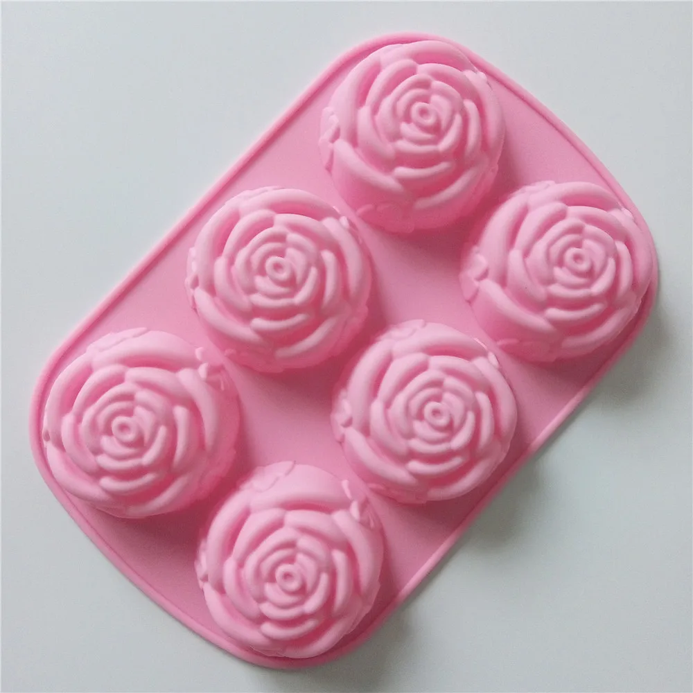 Rose Flower Shaped Silicone Cake Mold Christmas Products Supplies