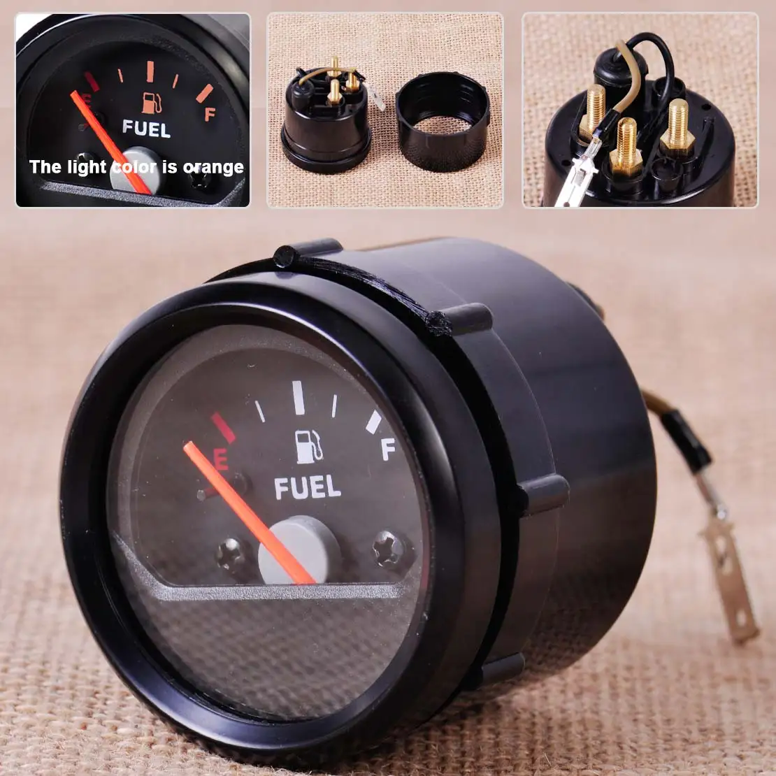 

CITALL Motorcycle 2" 52mm 12V Fuel Level Gauge Meter E-1/2-F Pointer Indicator Displayer for Harley Honda Kawasaki Suzuki Yamaha