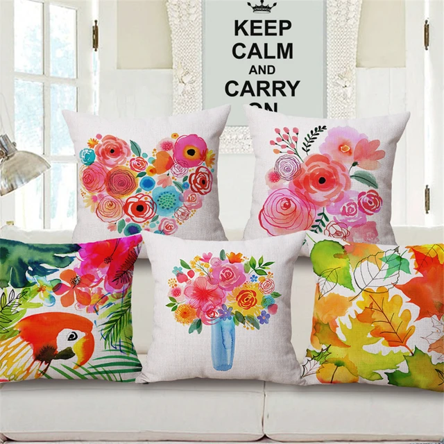 Tropical Parrot Fl Decorative Pillows Bed Chair Cushion Cover Tropical Parrot Fl Decorative Pillows Bed Chair Cushion Cover Vintage Home Decor Sofa Throw Pillow Case