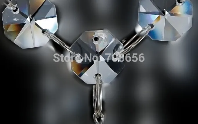 Восьмиугольные Хрустальные стеклянные бусины с тремя отверстиями 500 шт.