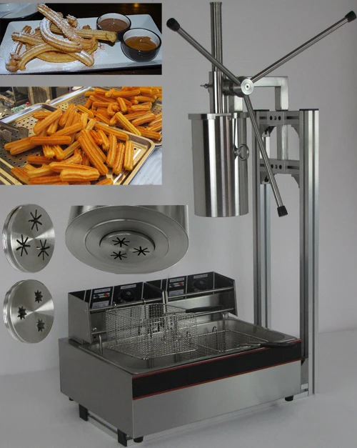 5L Capactity commercial electric churro maker with 12L Deep Fryer