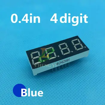 

Blue 0.4 inch LED Display 4 Bit Digital Tube 0.4" 0.4in Common anode 7 Segment display
