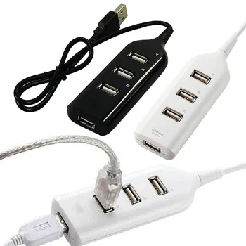 

4 Port USB 2.0 Multi HUB Splitter Expansion PC Laptop Adapter High Speed computer accessaries black/white UM