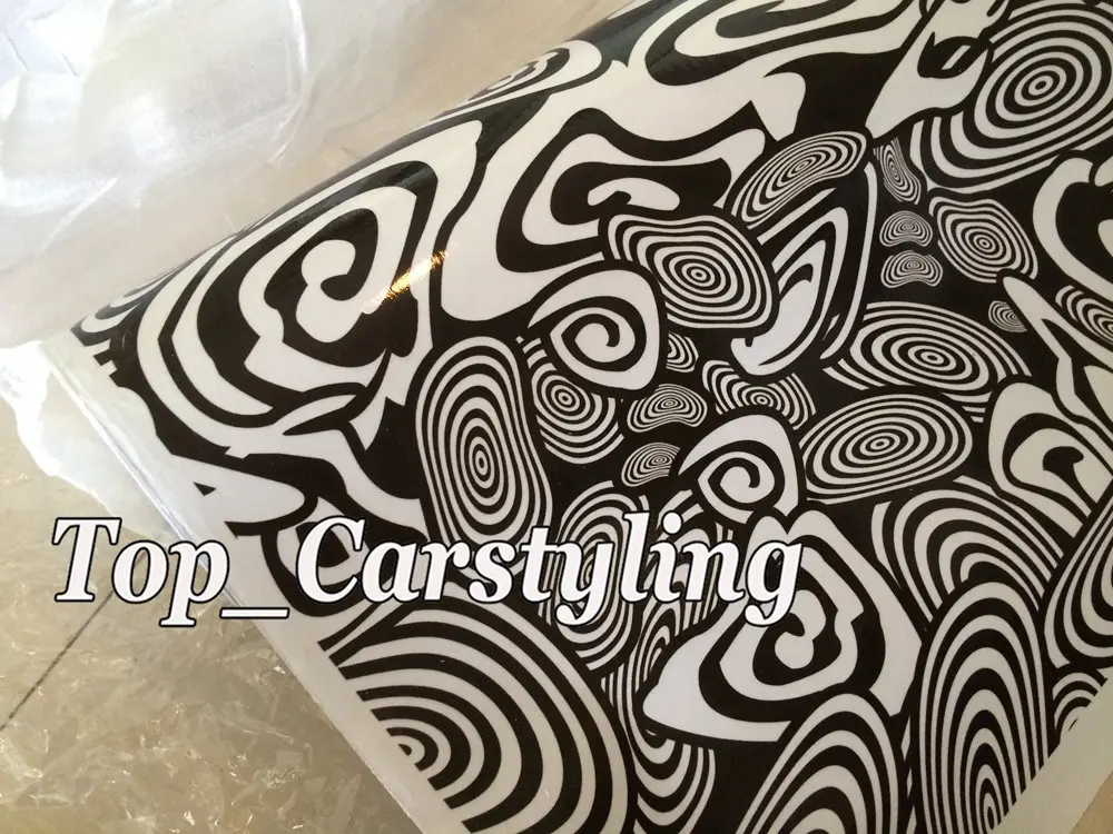 black embossed vinyl car wrap stickerbomb camouflage black white foile (2)