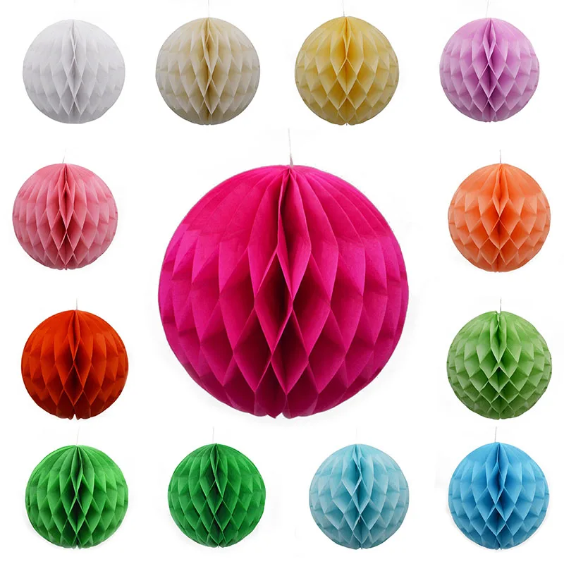 5/10/15cm 1Pcs 31 Color Decorative Flower Paper Lantern Honeycomb Ball For Wedding Party Kid Birthday Decoration Babyshower 8z