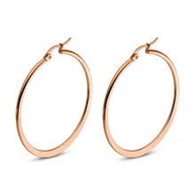 New big Rose Gold Silver Color High Quality Stud Earrings For Women Men Stainless Steel Titanium Stud Earrings Fashion Jewelry New big Rose Gold Silver Color High Quality Stud Earrings For Women Men Stainless Steel Titanium Stud Earrings Fashion Jewelry
