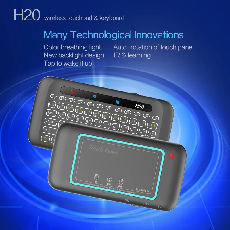 Touchpad Combo Mouse Backlit Remoto Multi-Toque, recarregável