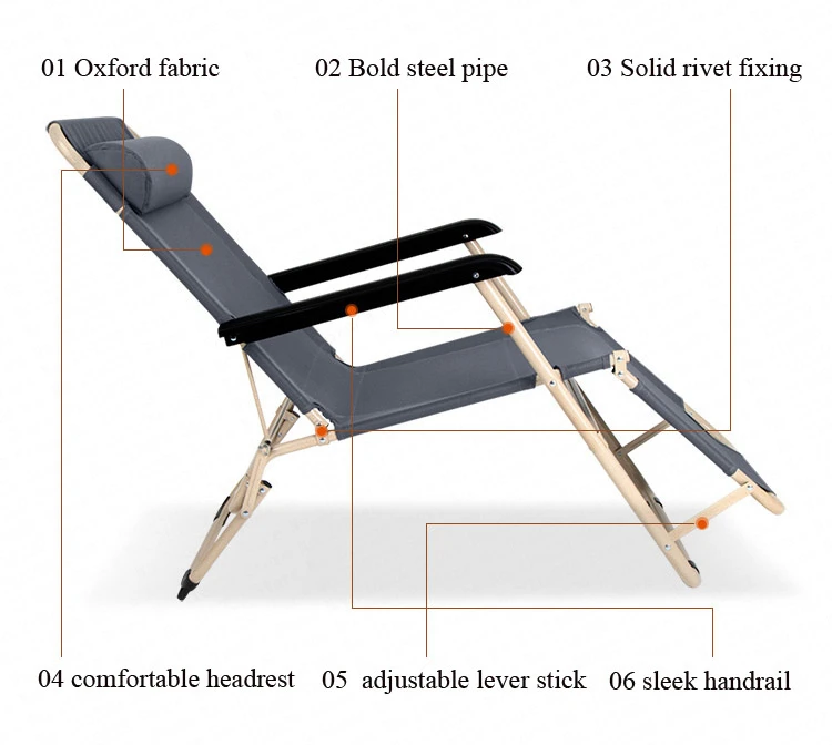 Быстрый складной открытый пляжный шезлонг складной стул с регулируемой спинкой и подставкой для ног для спальной кровати двойного использования с подлокотником