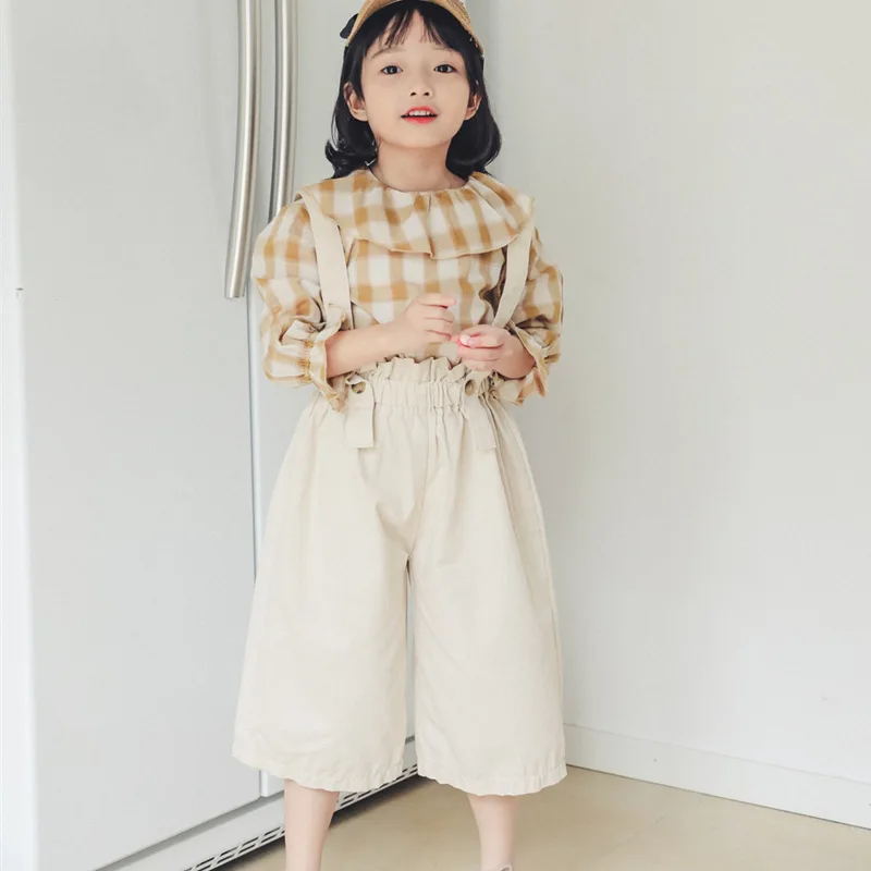 

Girls Shirt Spring The New Grid Doll Hanedition Jacket Unlined Upper Garment Of Children's Wear Children's clothes