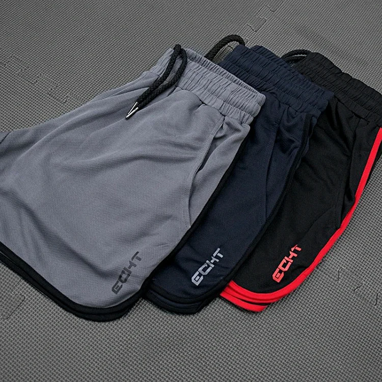 Мужские шорты для фитнеса бодибилдинга, мужские летние спортивные быстросохнущие спортивные шорты с дышащей сеткой для бега, пляжные брендовые короткие штаны