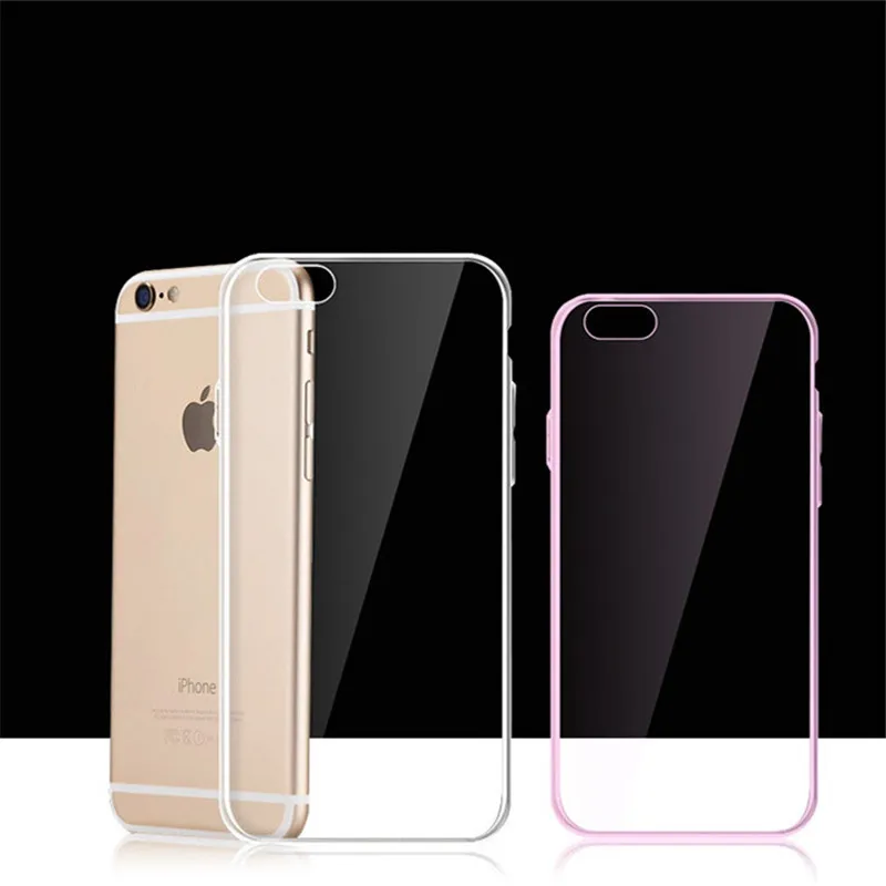 Прозрачный чехол для телефона iPhone X 8 7 6 6s 5 ультра тонкий плюс Tpu сзади Coque